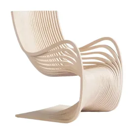 Wooden curved chairs
